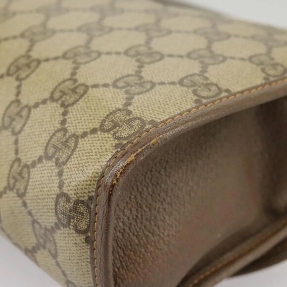 GUCCI GG Supreme Web Sherry Line Clutch Bag PVC Beige Red 156 01 031 Auth 102589 - Picture 3 of 16